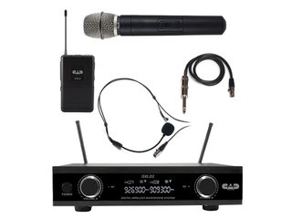 CAD Audio GXLIEM4 Frequency Agile Wireless In Ear Monitor System -Four  discrete mixes - includes 4 MEB1 Earbuds, 4 Bodypack Receivers, Rack Mount  Ears